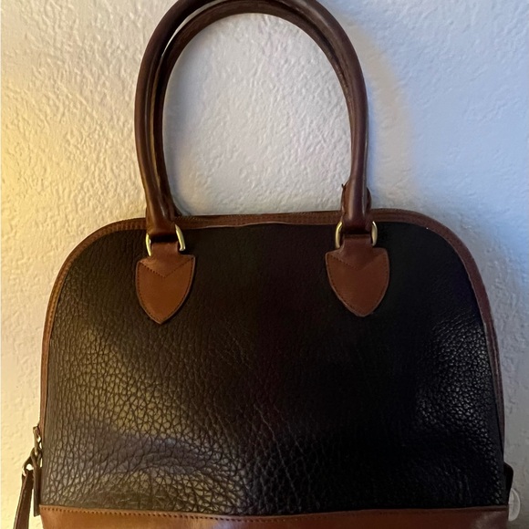 Dooney & Bourke Brown Leather Satchel with Structured Design - Picture 2 of 9